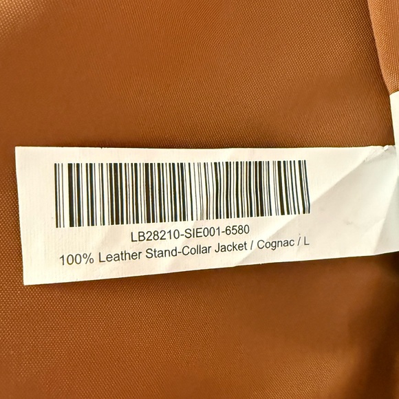 NWT Quince Leather Stand- Collar Jacket in Cognac - Picture 12 of 16